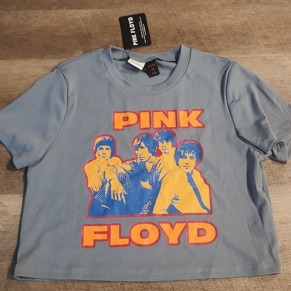 Romwe Pink Floyd Cropped T-Shirt. Size M. NWT
